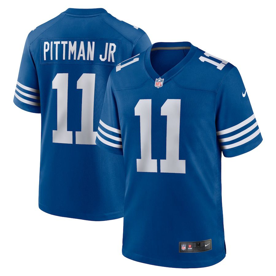 Men Indianapolis Colts 11 Michael Pittman Jr. Nike Royal Alternate Game NFL Jersey